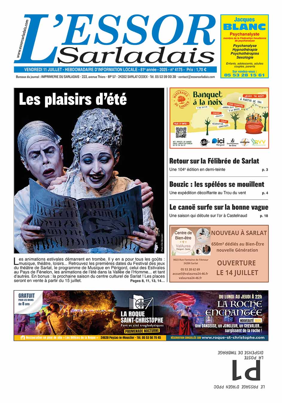 Couverture du journal en cours