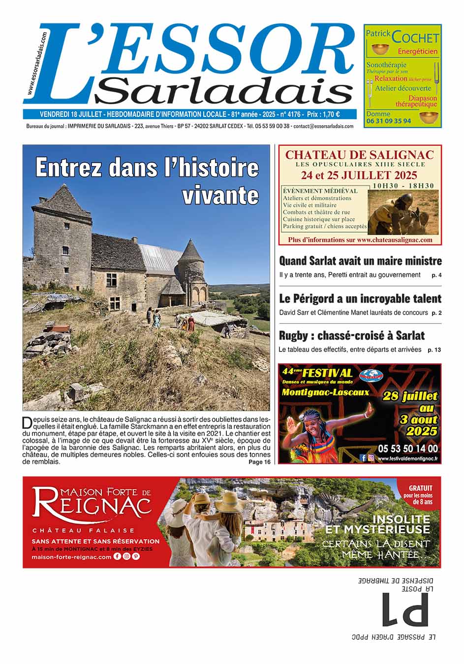 Couverture du journal en cours