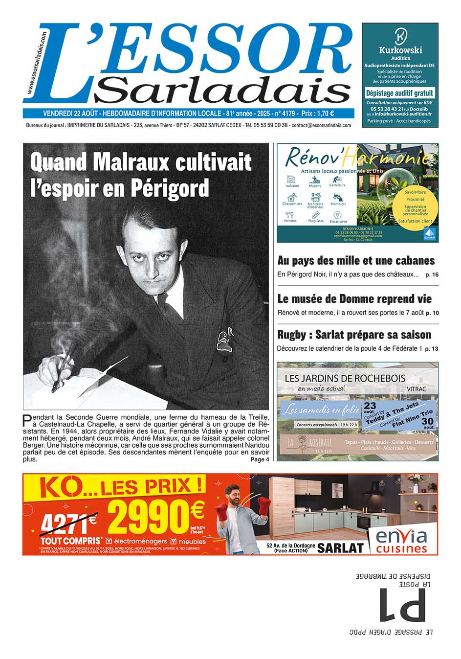 Couverture du journal en cours