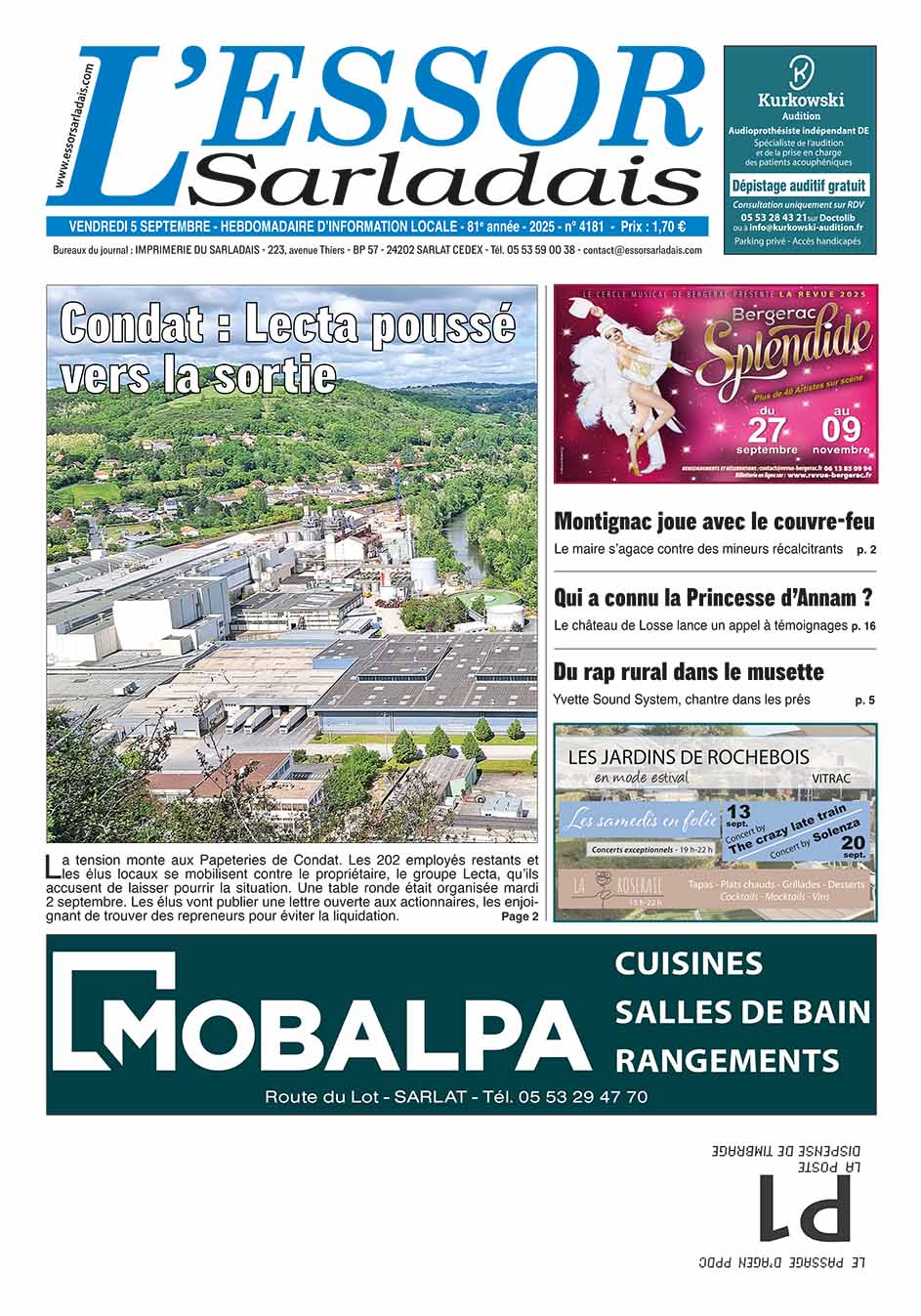 Couverture du journal en cours
