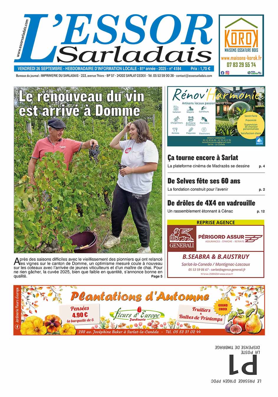 Couverture du journal en cours