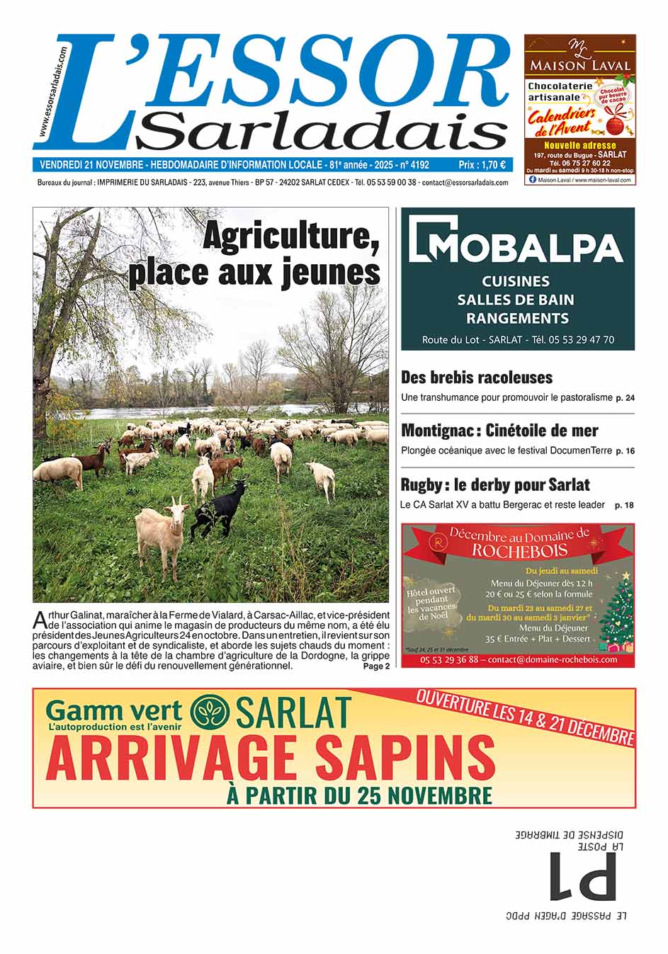 Couverture du journal en cours