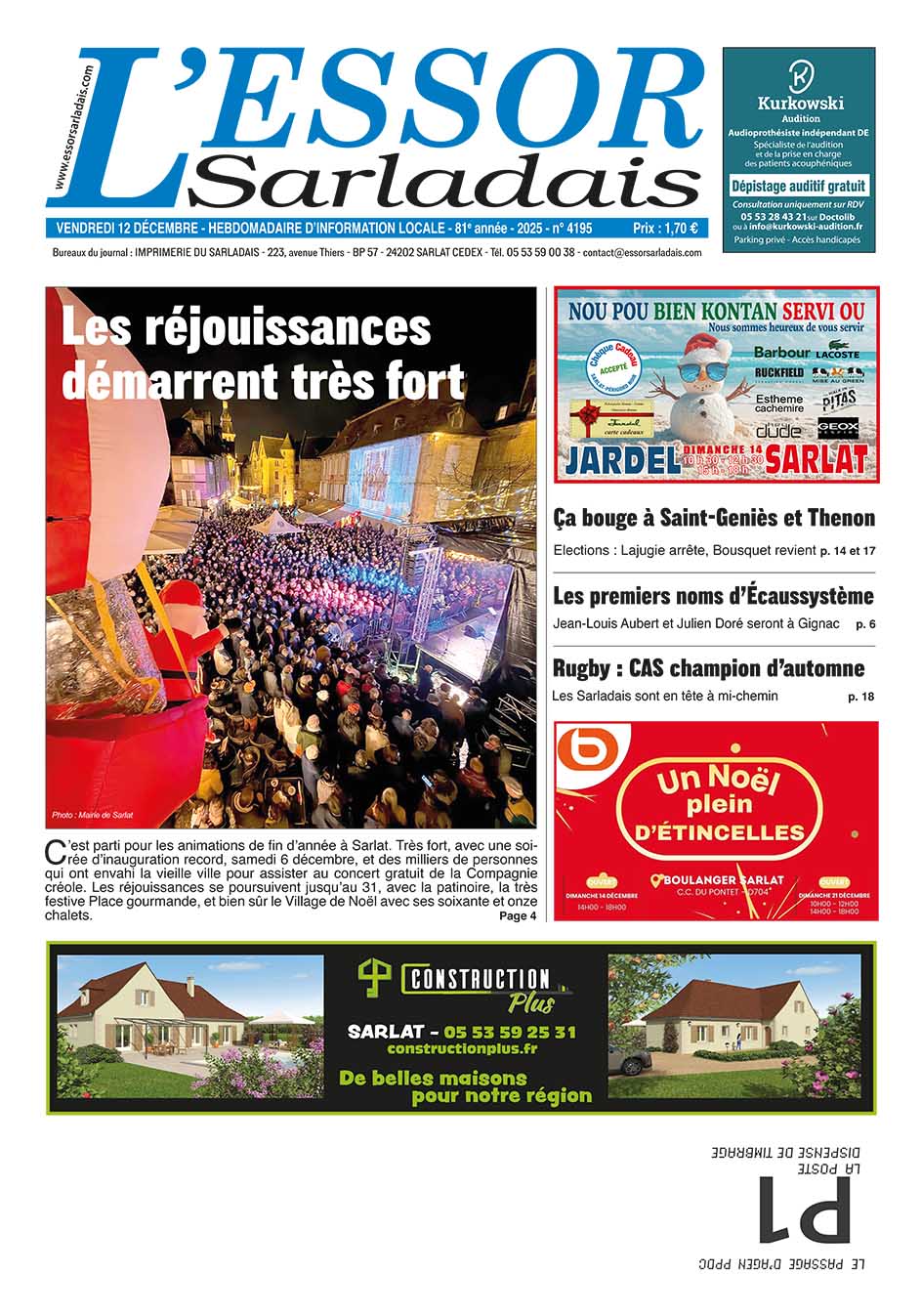 Couverture du journal en cours