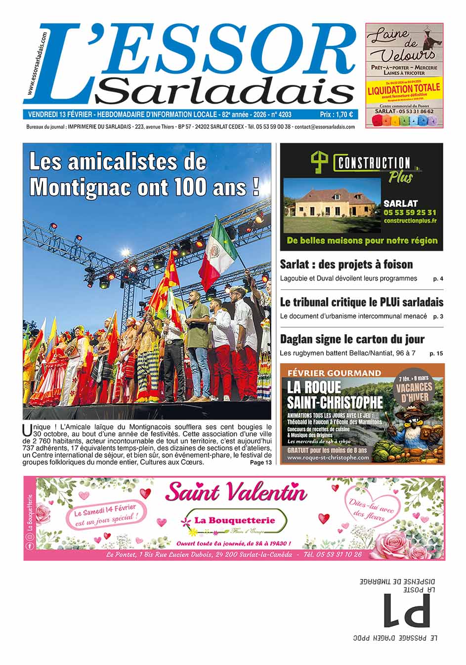 Couverture du journal en cours