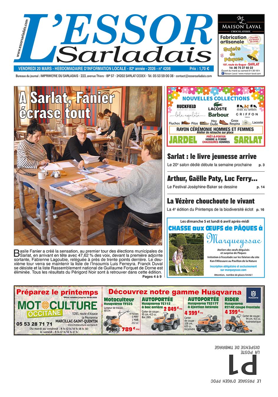 Couverture du journal en cours