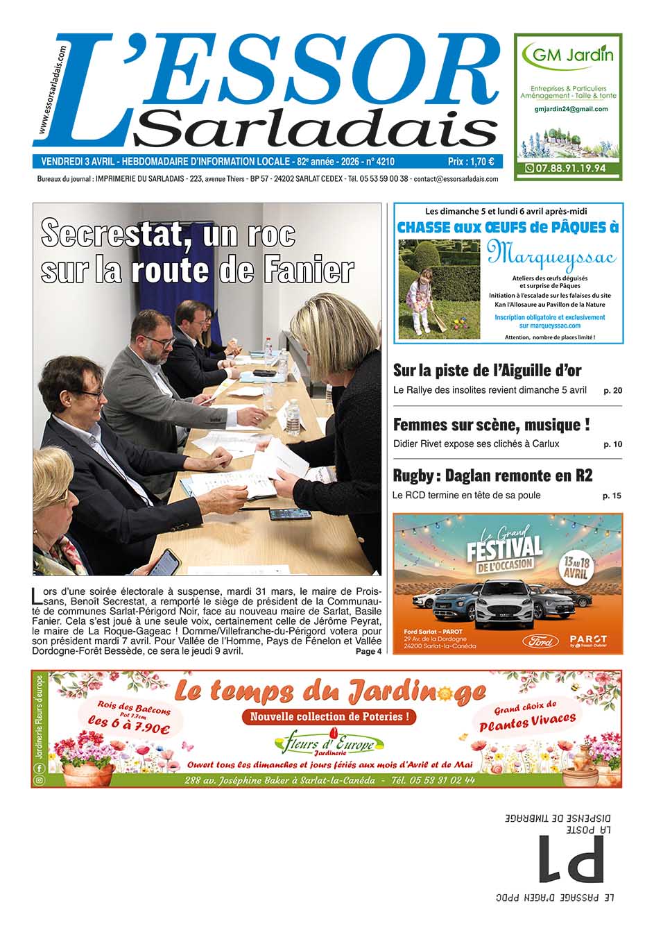 Couverture du journal en cours