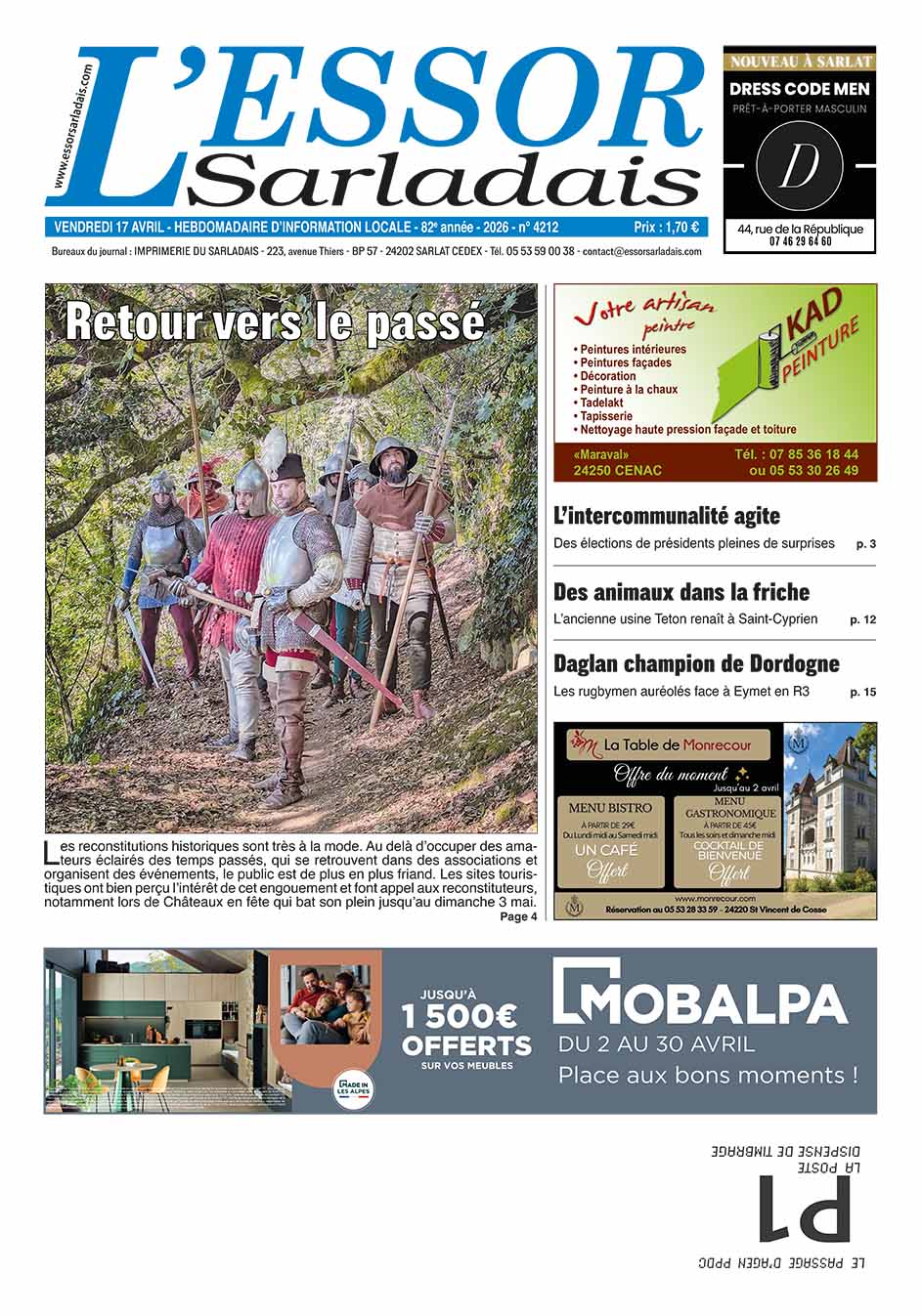 Couverture du journal en cours