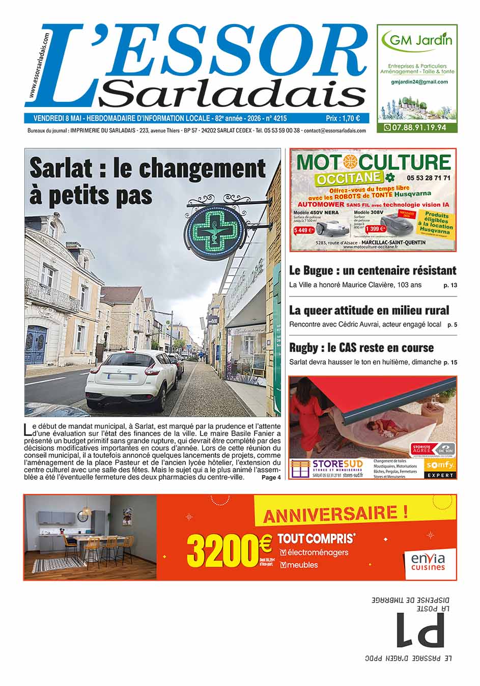 Couverture du journal en cours