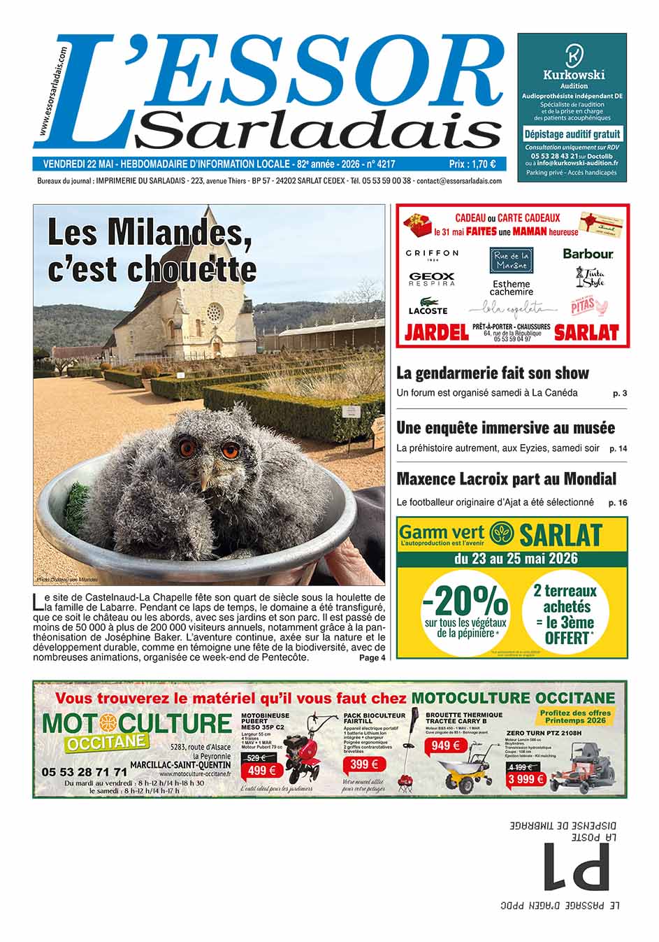Couverture du journal en cours