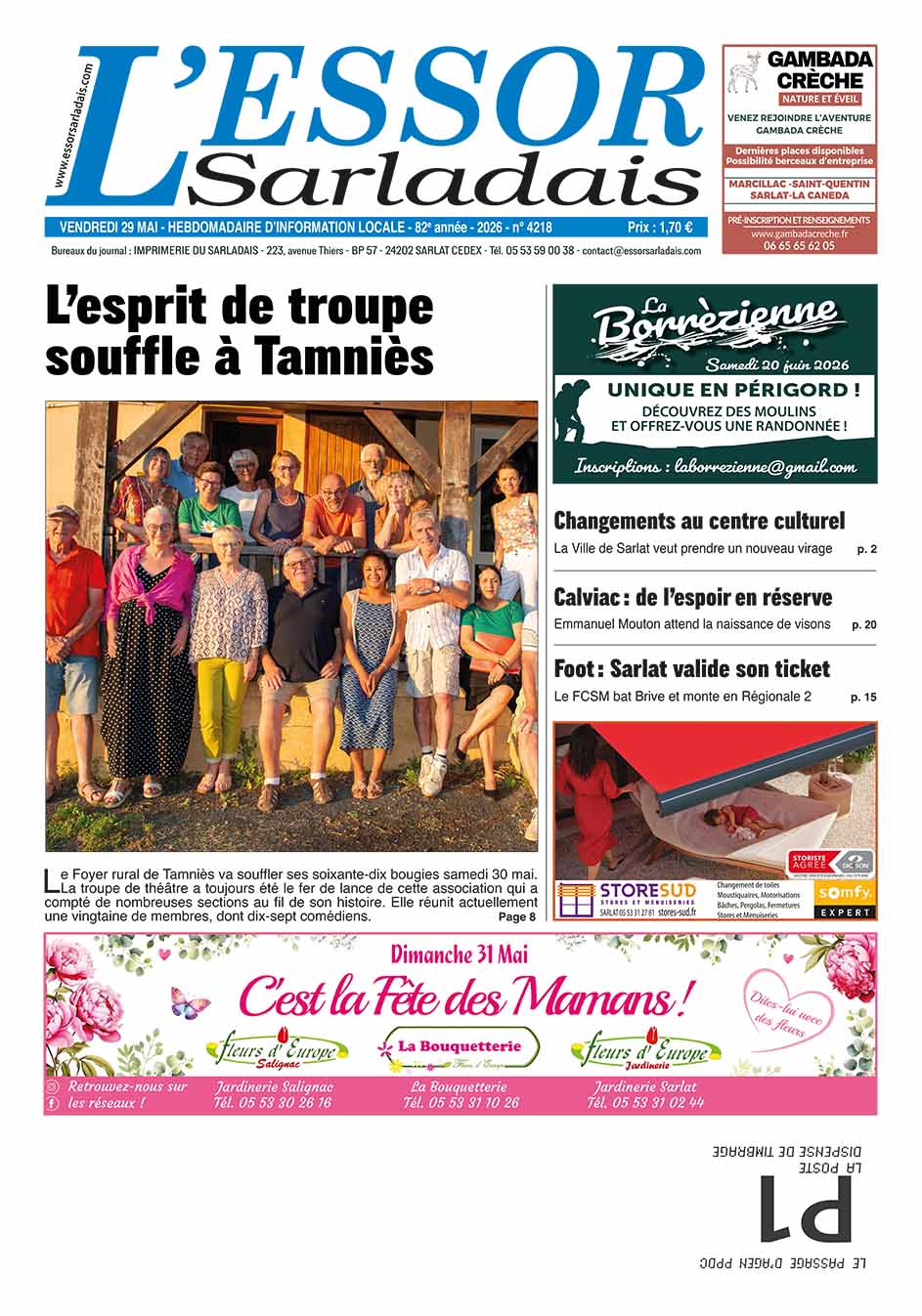 Couverture du journal en cours
