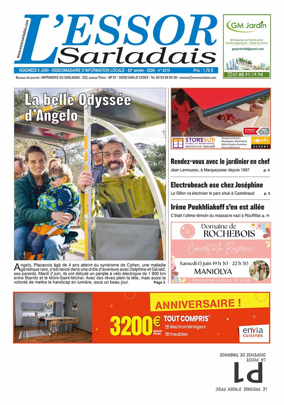 Couverture du journal en cours