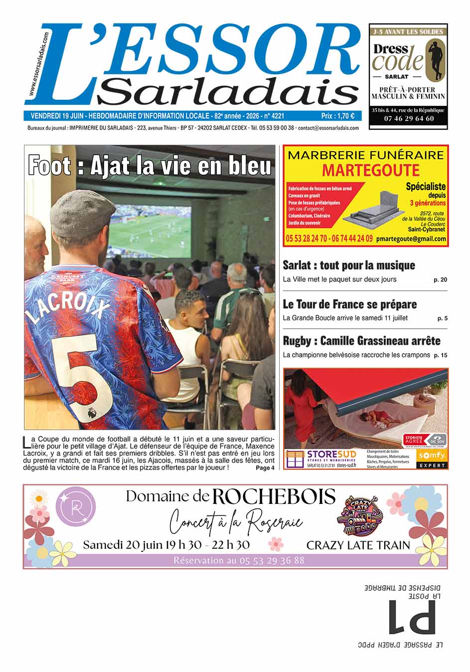 Couverture du journal en cours