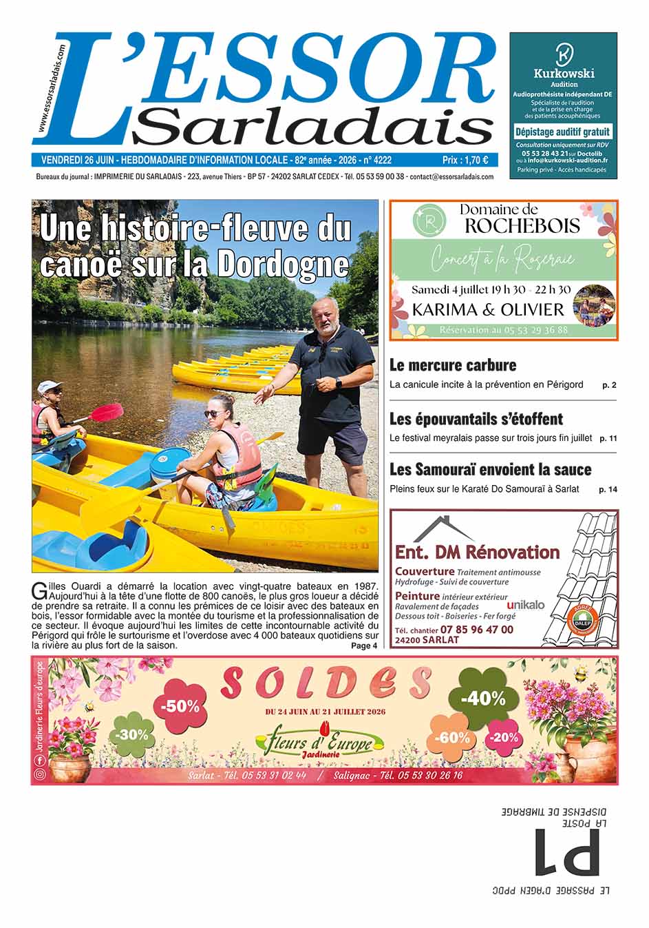 Couverture du journal en cours