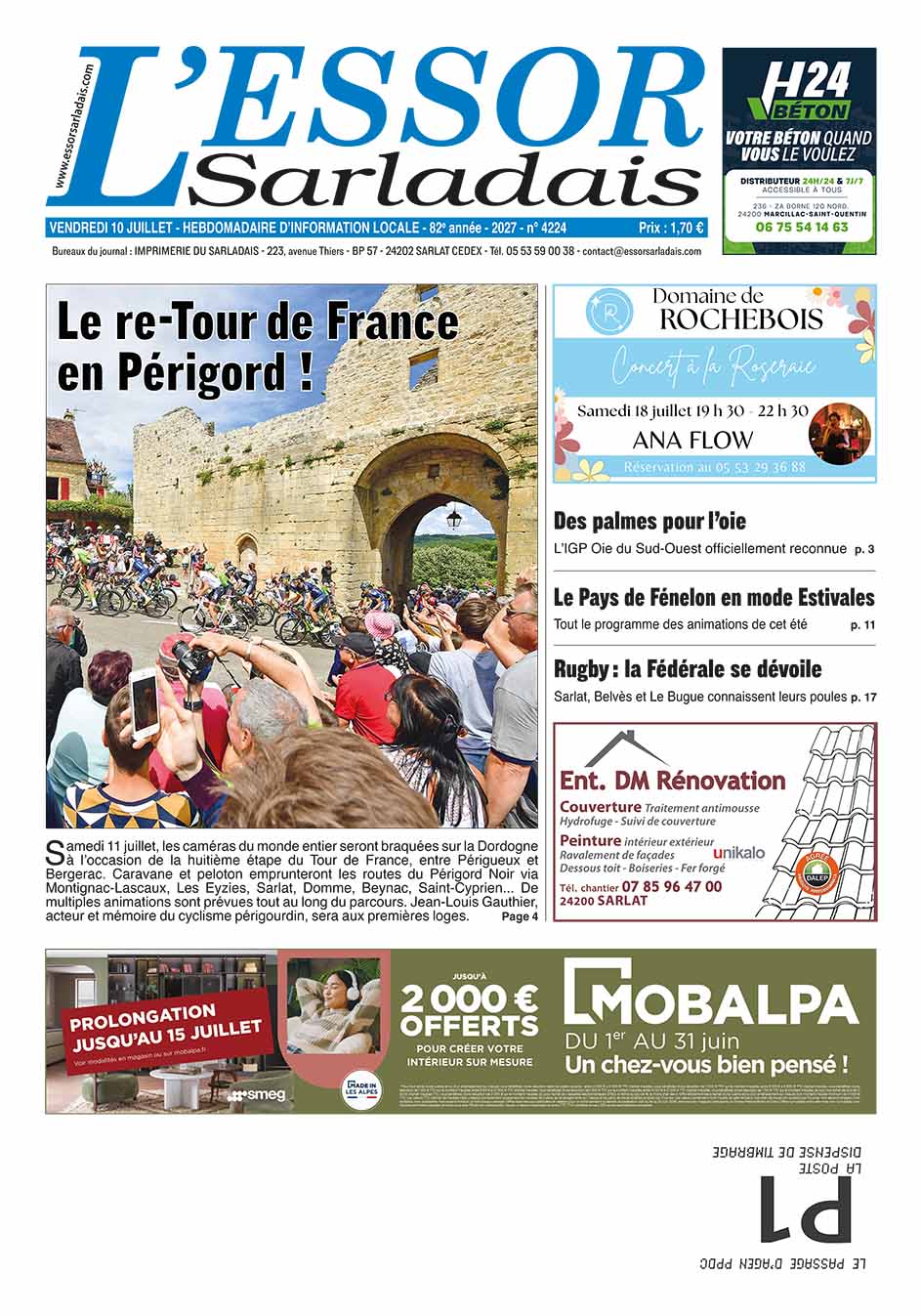 Couverture du journal en cours