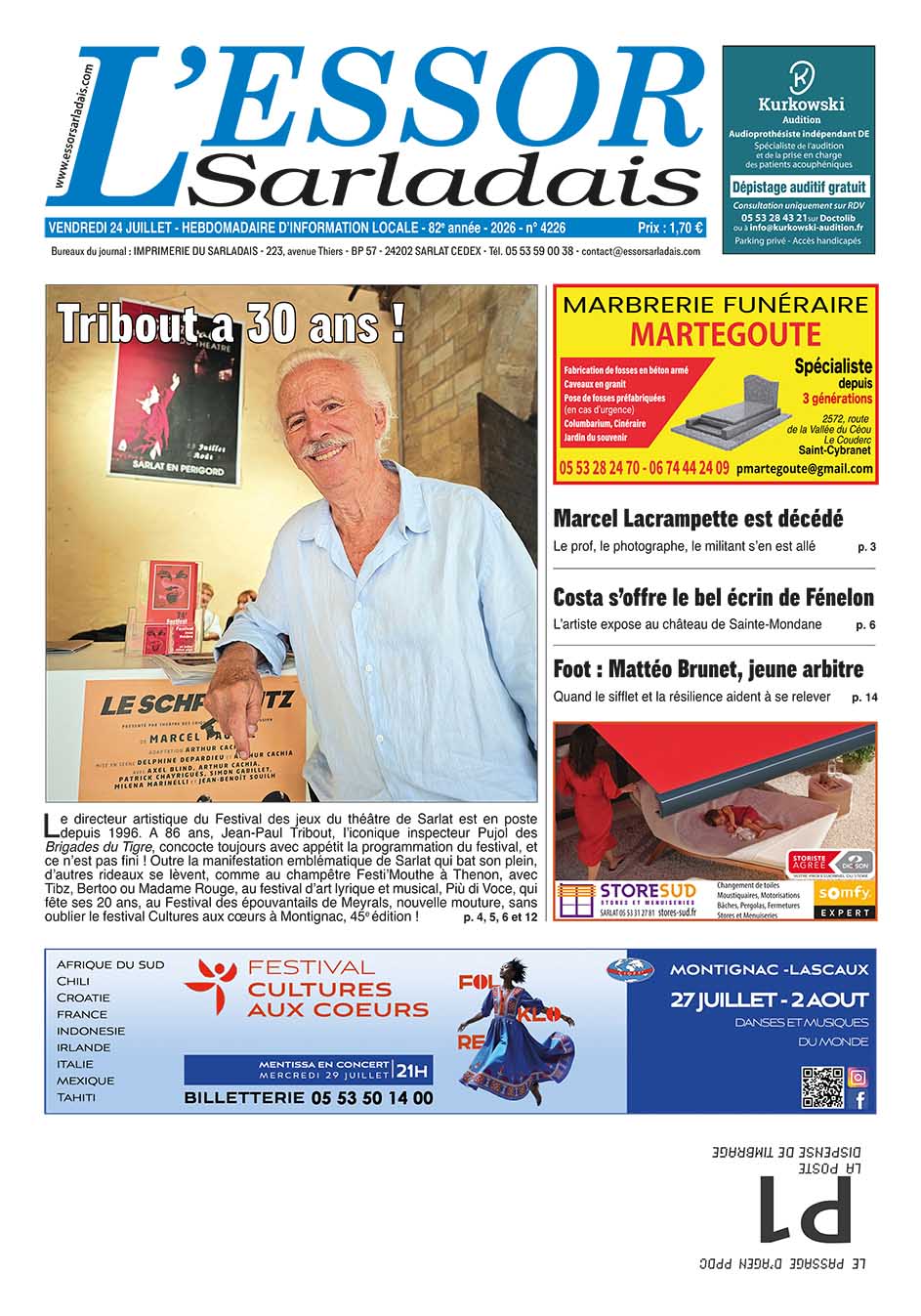 Couverture du journal en cours