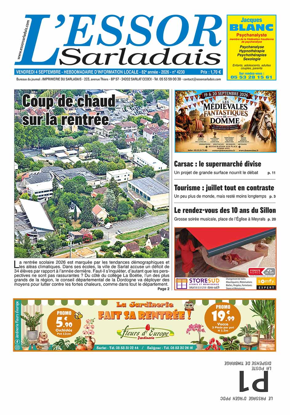 Couverture du journal en cours