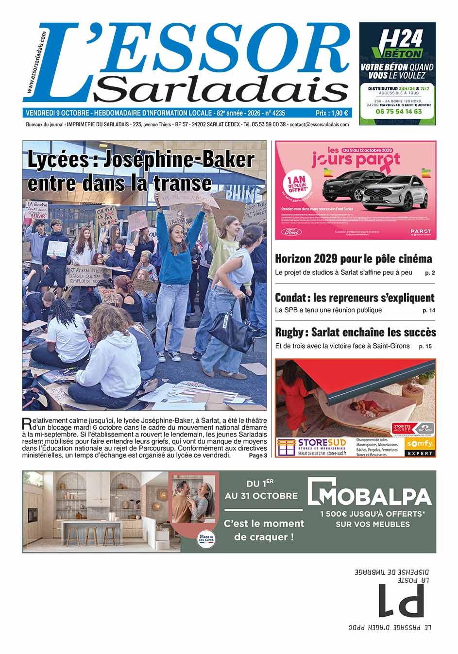Couverture du journal en cours