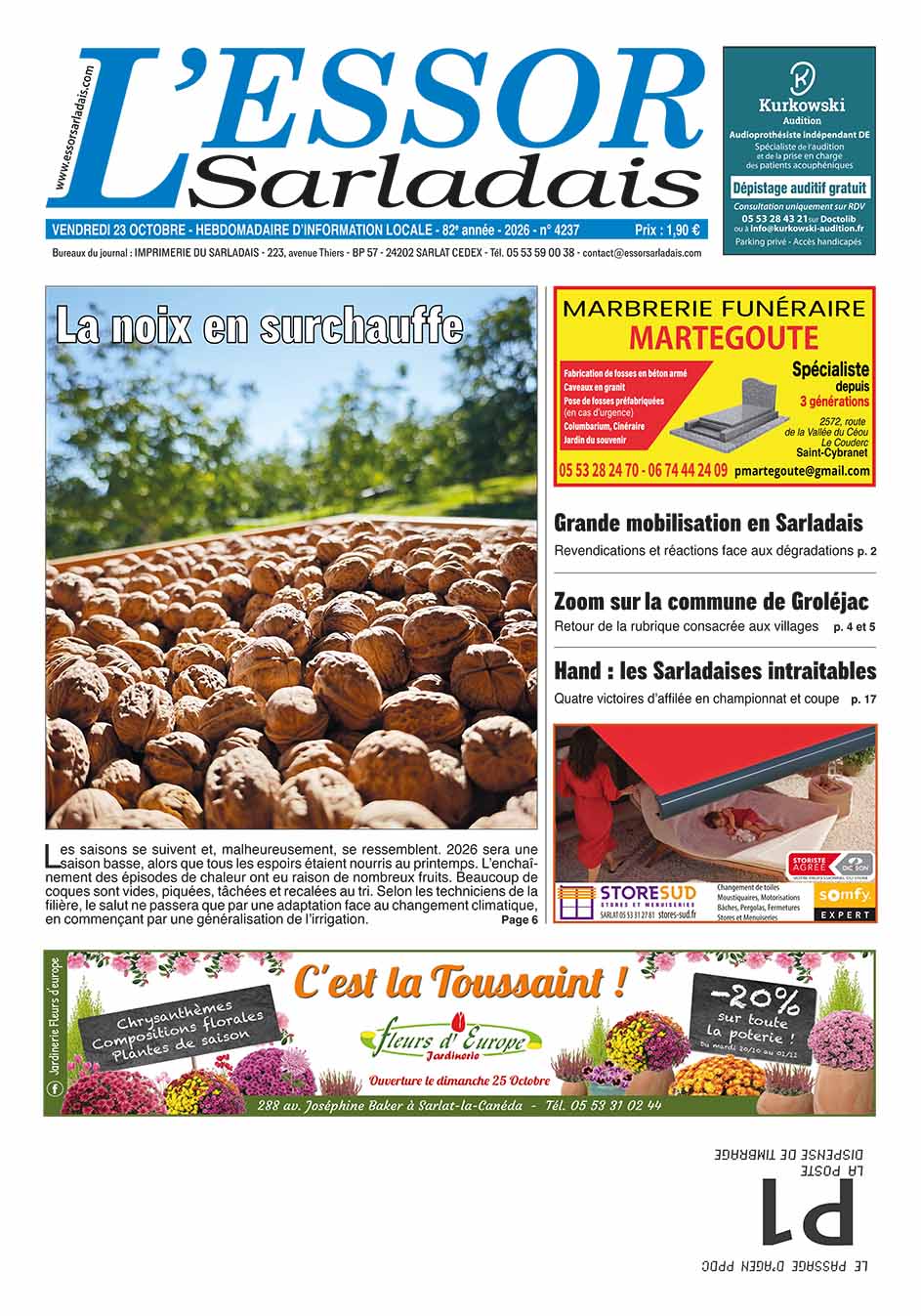 Couverture du journal en cours