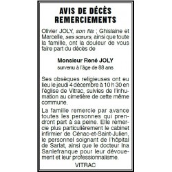 Avis de décès avec...